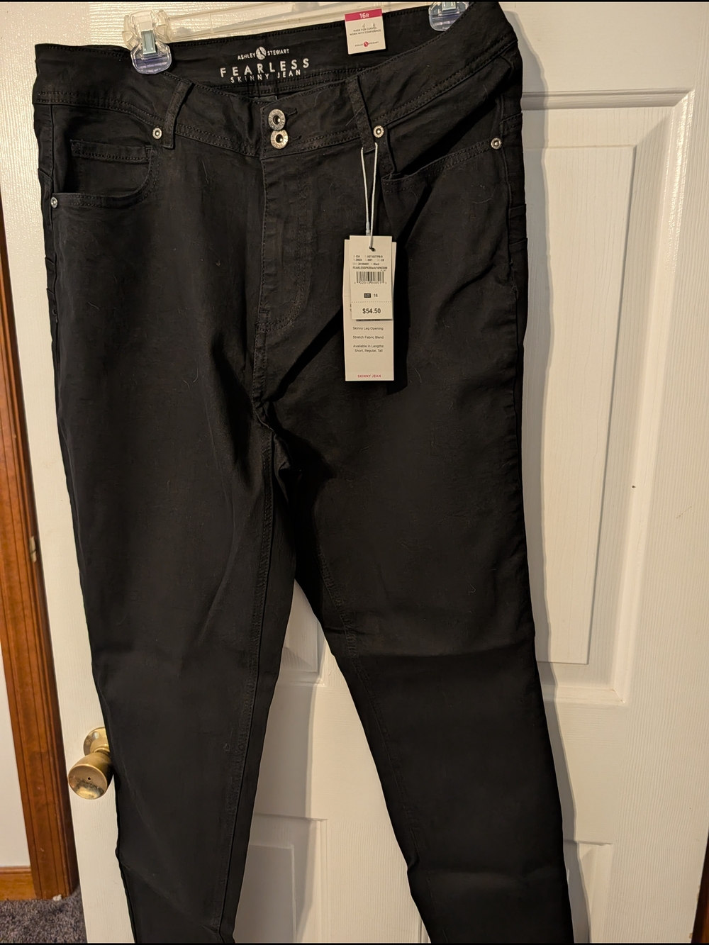 Ashley Stewart Black Slim-Straight Women Jeans